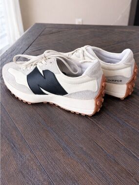 New Balance Cream & Black Trail Runner with Gum Outsole